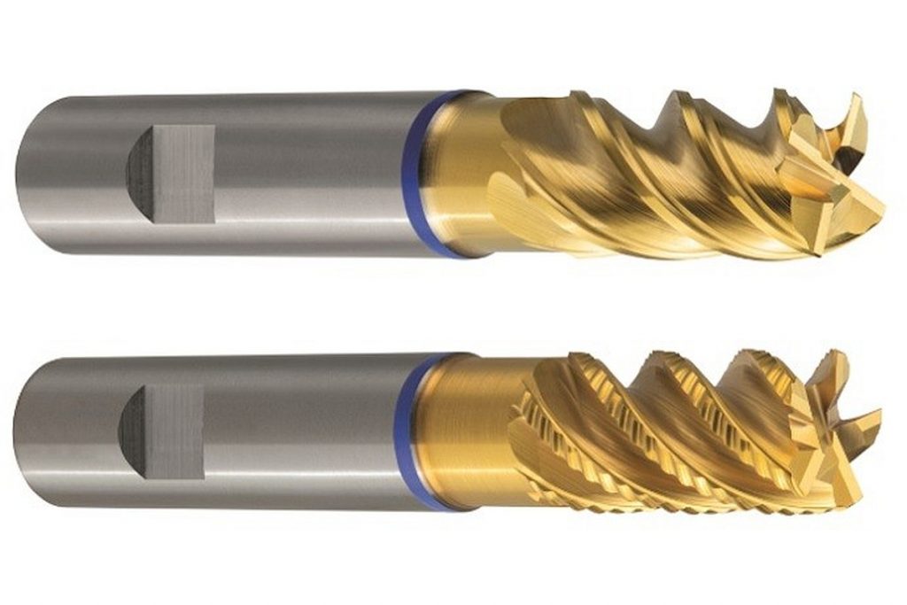 Der HPC-Fräser Garant Master Inox M (oben) und der Kordelschruppfräser Garant Master Inox M SlotMachine sind Werkzeuge, die selbst in Duplex mit ordentlich Power bei großen Vorschüben glänzen sollen. - Bild: Hoffmann Group.