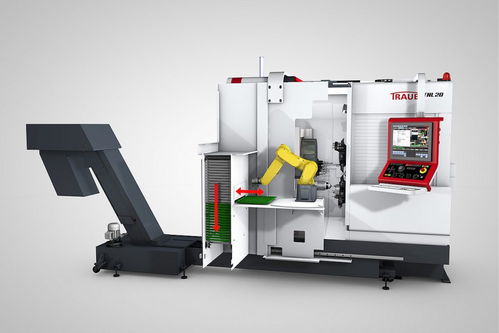 Mit der Traub TNMit der Traub TNL20 ist produktives Lang- und Kurzdrehen für Werkstücke mittlerer  und hoher Komplexität möglich. Als Automatisierungslösungen stehen die Arbeit von der Stange oder das Handling mit der integrierten Roboterzelle zur Auswahl. - Bild: IndexL20 ist produktives Lang- und Kurzdrehen für Werkstücke mittlerer und hoher Komplexität möglich. Zur Automatisierung stehen die Arbeit von der Stange oder das Handling mit der integrierten Roboterzelle zur Auswahl. - Bild: Index