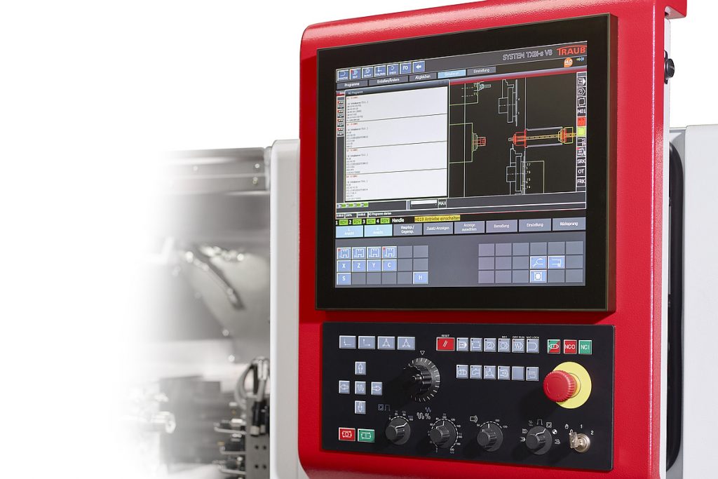 Steuerung Traub TX8i-s hält alle relevanten Daten für die Fertigung direkt an der Traub TNL12 bereit. - Bild: Index