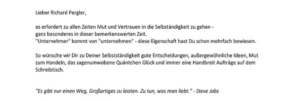 Refe­ren­zen – wenn einen die Bran­che trägt