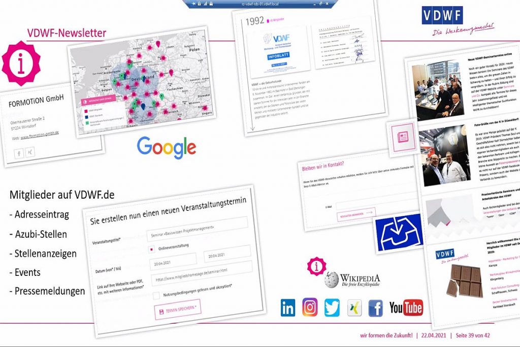 Breit gefächert ist inzwischen das digitale Angebot des VDWF. Und der Nutzwert des professionellen Portfolios für die Mitglieder wird auch weiterhin kräftig ausgebaut. - Bild: Pergler Media
