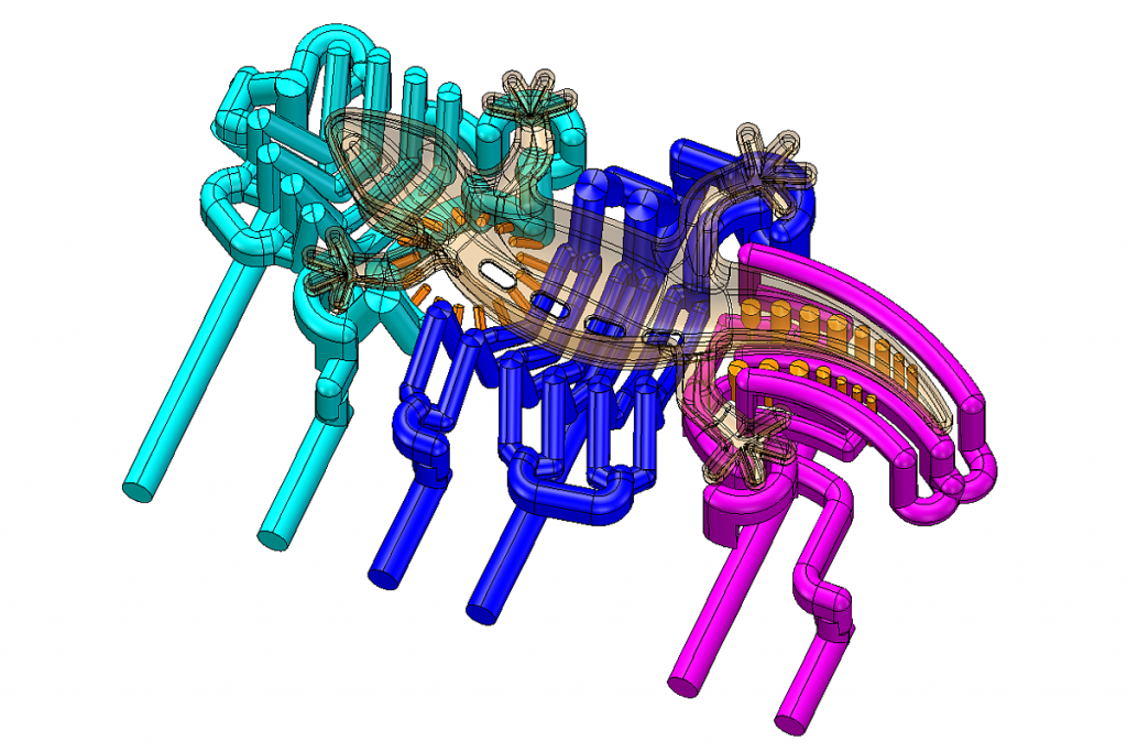 Die Kombination aus vollelektrischer 100-t-Spritzgießmaschine und einer ausgeklügelten konturnahen Kühlung macht den Unterschied. Deckerform, Contura und das Reichle Technologiezentrum zeigen mit ihrem "Projekt Gekko" den Stand der Technik. - Bild: Deckerform 