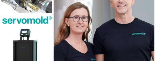 Mit der Umfirmierung in die Servomold GmbH & Co. KG unterstreichen die Geschäftsführer Bianca und Thomas Meister die Fokussierung ihres Unternehmens auf die Entwicklung und Herstellung für servoelektrische Systemlösungen zur Realisierung linearer und rotatorischer Bewegungen in Spritzgießwerkzeugen. – Bild: Servomold