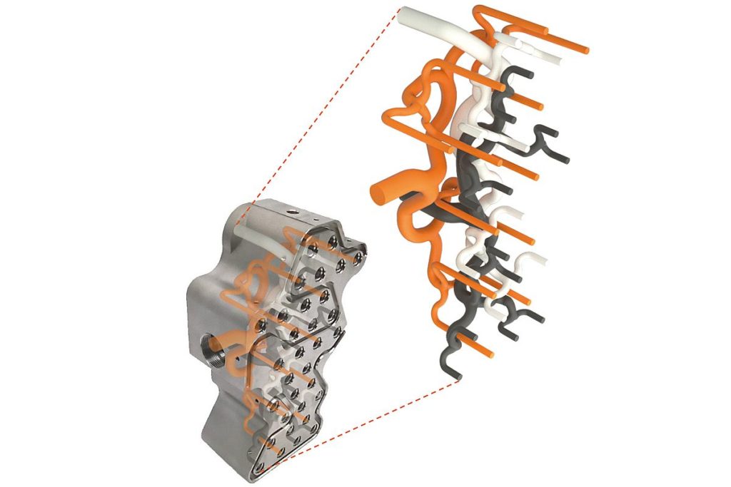 Mit dem additiv gefertigten Heißkanalsystem Streamrunner eröffnet Hasco seinen Anwendern hohe Freiheitsgrade, die sich insbesondere im Mehrkomponentenspritzguss sehr effektiv nutzen lassen. - Bild: Hasco