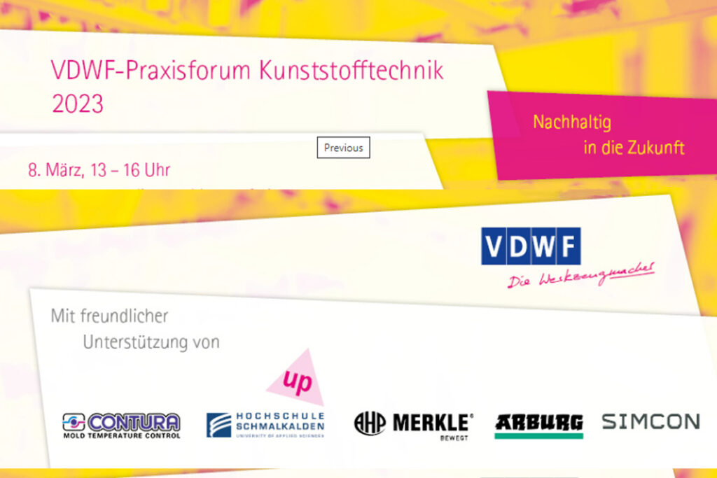 Mit dem "VDWF-Praxisforum Kunststofftechnik 2023" am Mittwoch, 8. März geht ein erfolgreiches Online-Format des VDWF bereits in die dritte Runde.  Hochkarätige Referenten aus der Branche zeigen in verschiedenen Vorträgen und Diskussionsrunden auf, wie sich die Branche weiterentwickeln kann. - Bild: VDWF