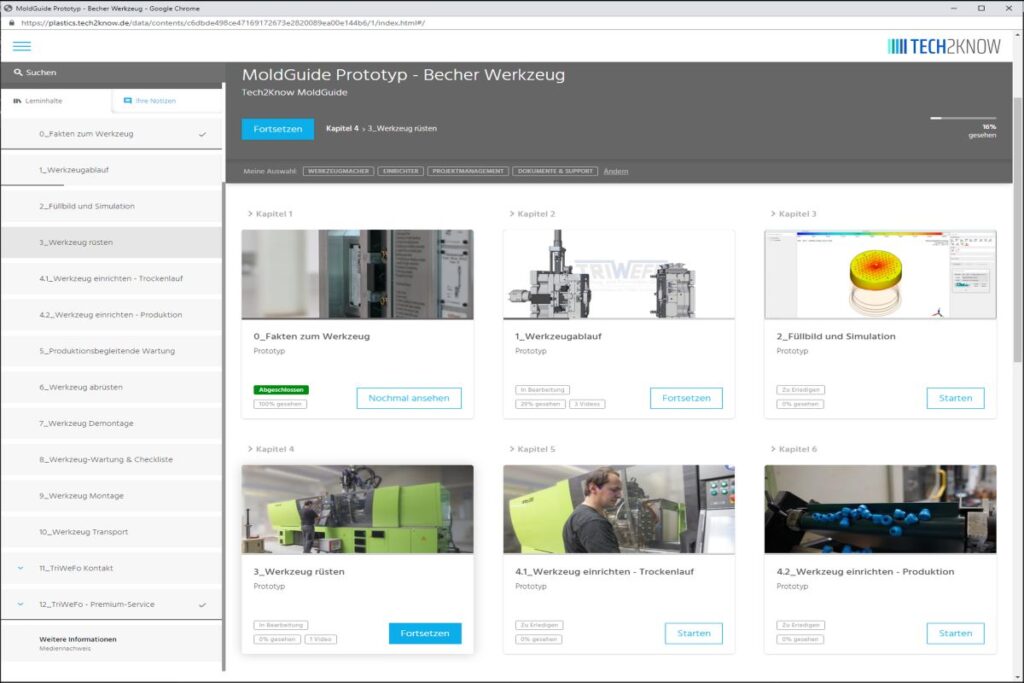 Der Moldguide von Tech2Know ist ein interaktives Wissenstool, das didaktisch hochwertig aufgebaut ist. Es liefert die relevanten Informationen direkt ans Spritzgießwerkzeug. - Bild: Tech2Know